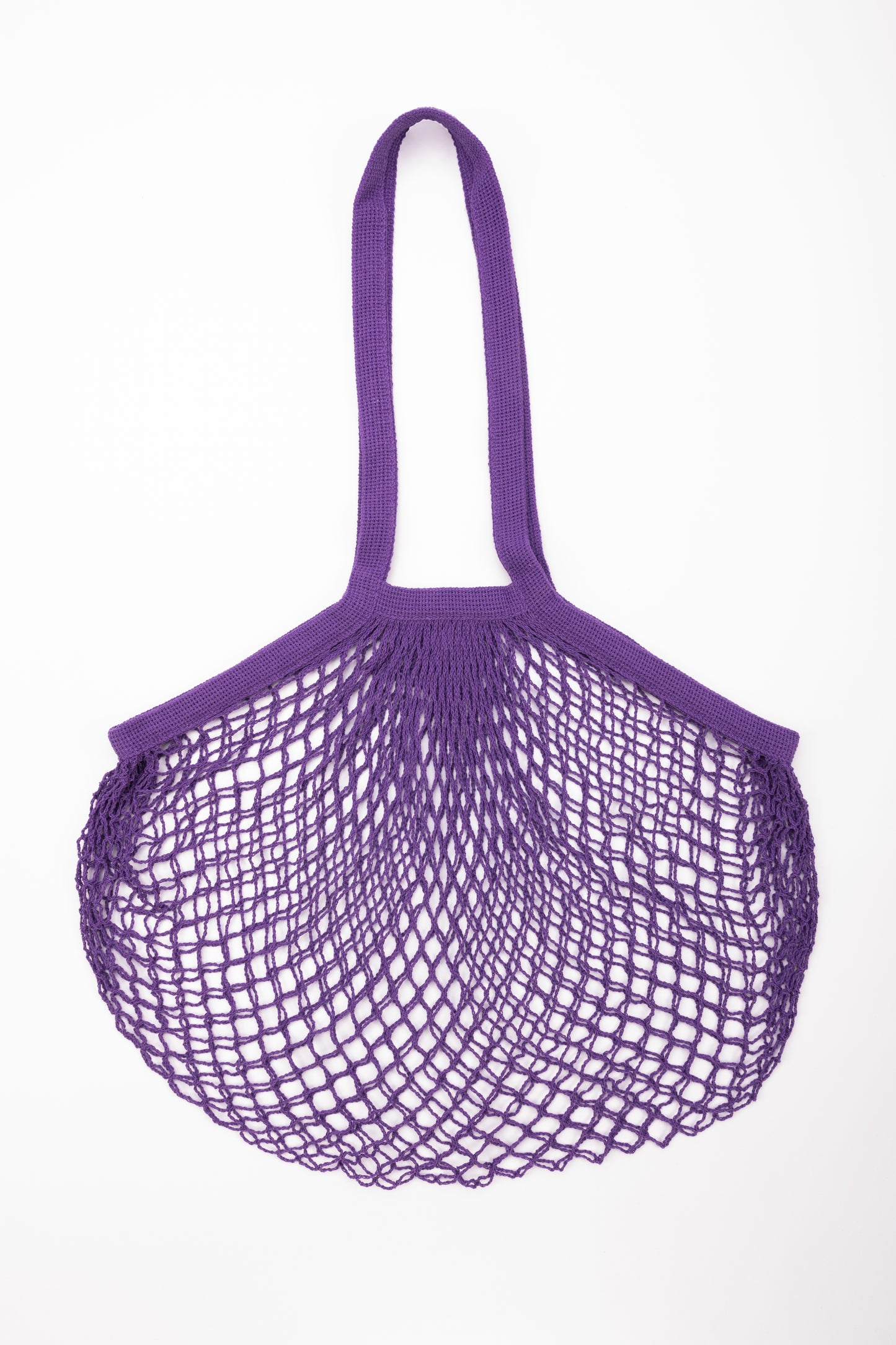 Reusable Cotton Bags - Purple - Cotton String Bag - Long Handle