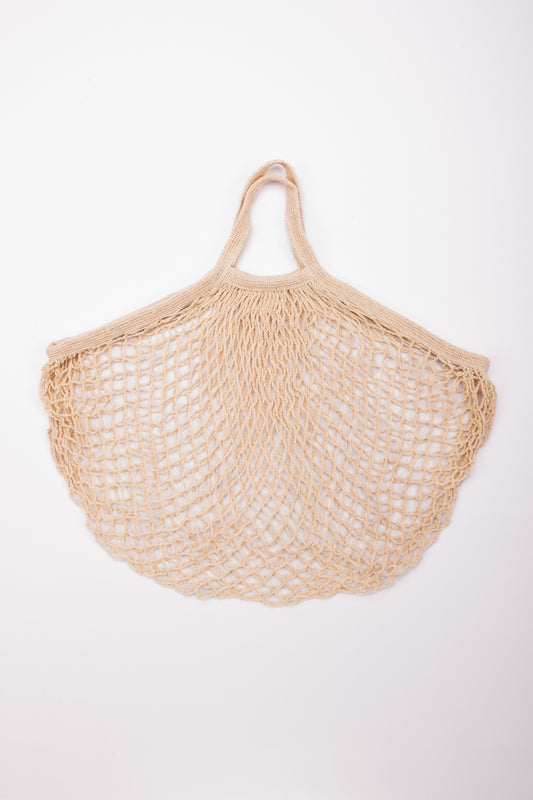 Reusable Cotton Bags - Oatmeal - Cotton String Bag-Short Handle